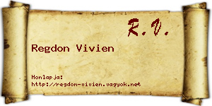 Regdon Vivien névjegykártya
