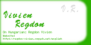 vivien regdon business card